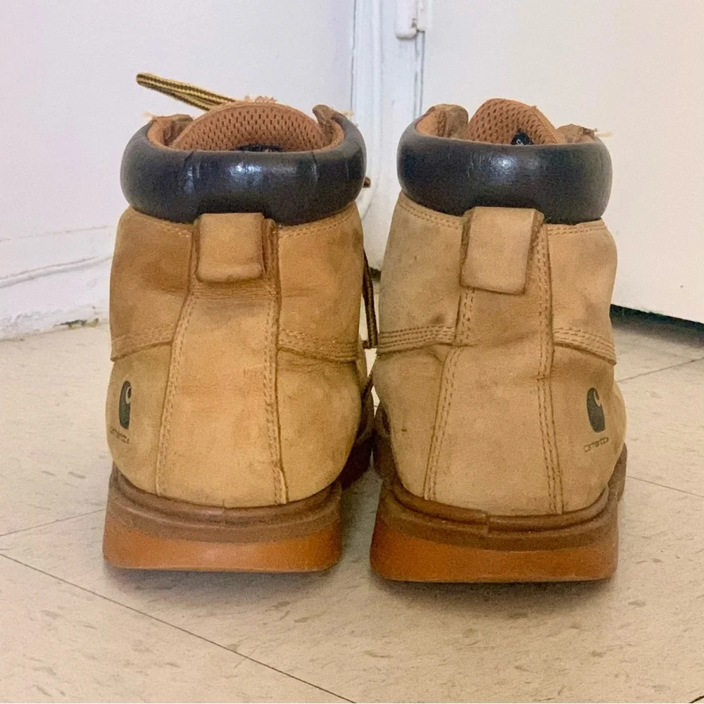 Men’s Carhartt Tan Work Boots Construction Utility Streetwear Gorpcore Y2K 10.5